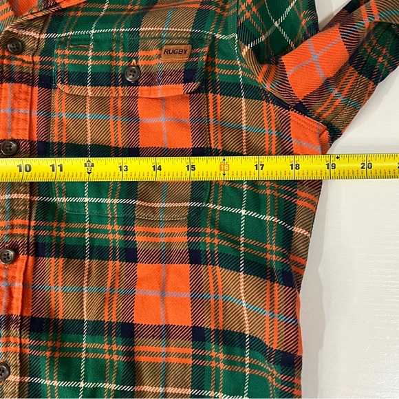 RUGBY RALPH LAUREN Plaid Flannel Shirt Womens 8 (Medium) (Mens Small) 38” chest - Picture 14 of 15